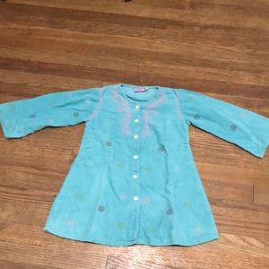 Devi corduroy button turquoise tunic sz 4t